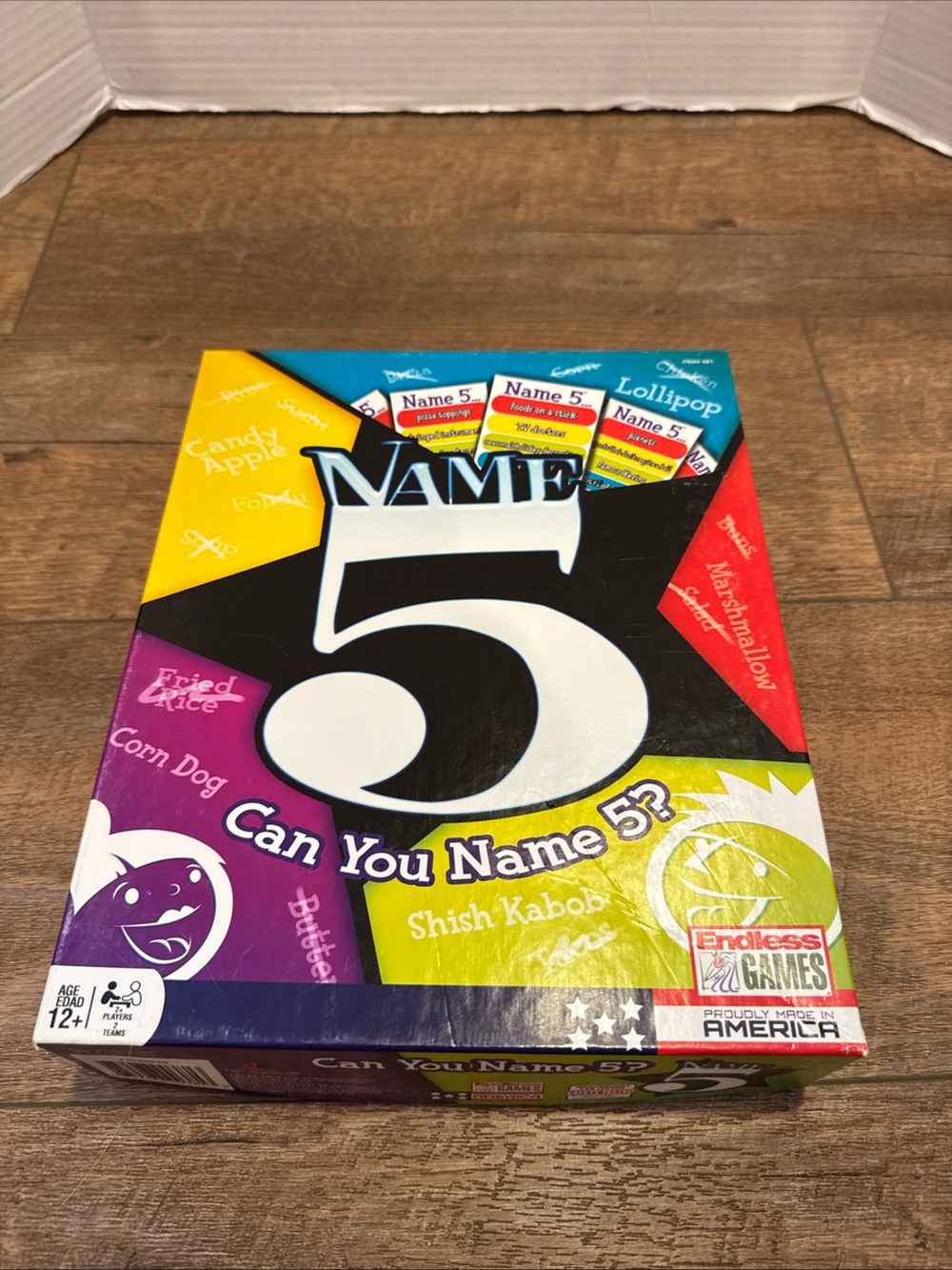 Name 5 Can You Name 5? Party Board Game Endless Games Open Box